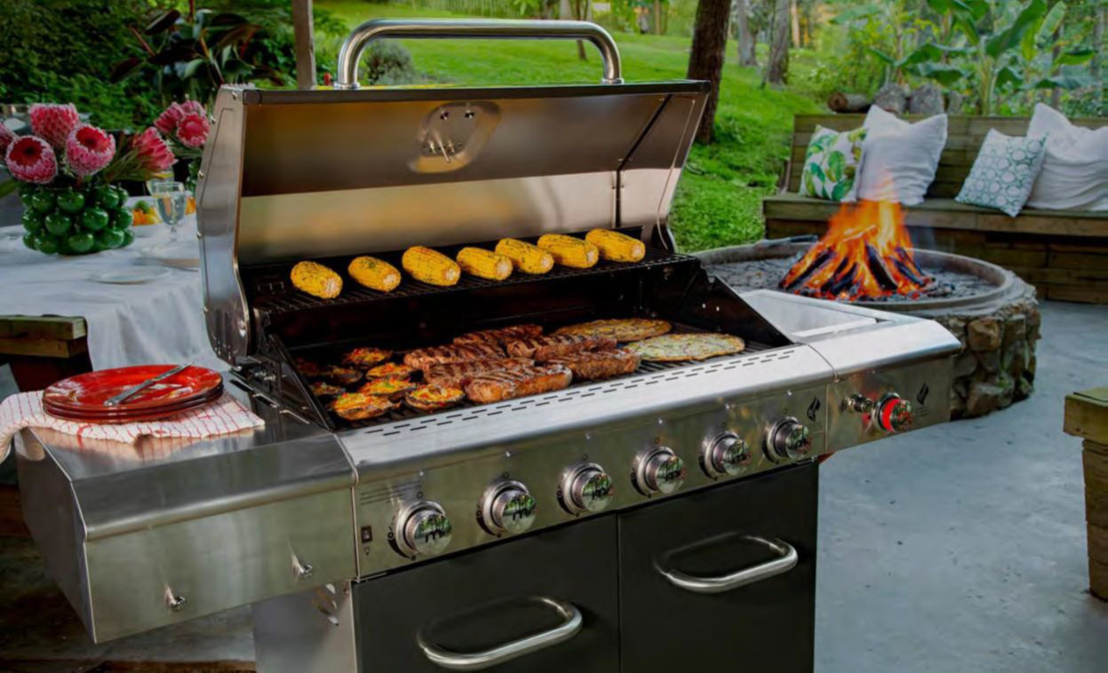 6 BURNER PATIO GAS BRAAI