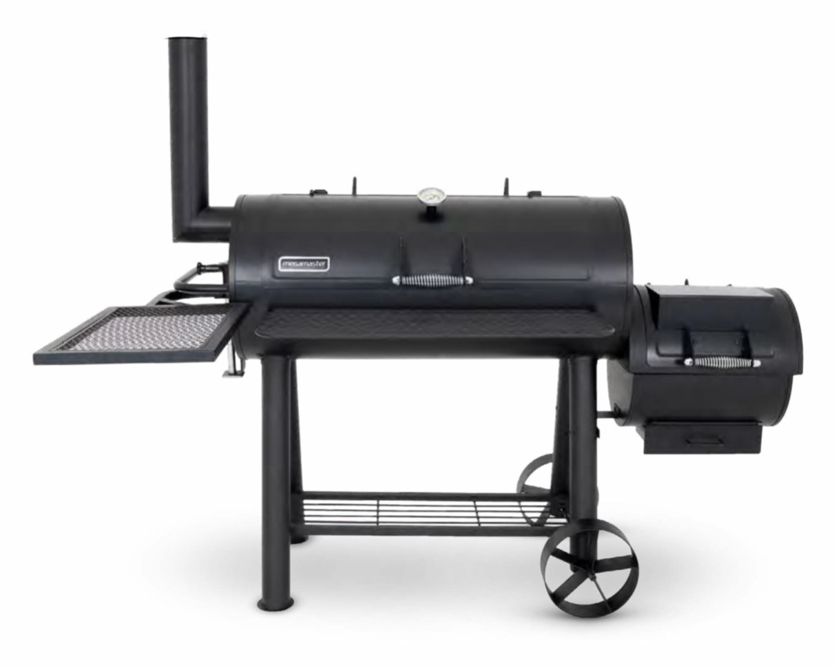 ALPHA GRILL & SMOKER WITH OFFSET SMOKER & CHIMNEY