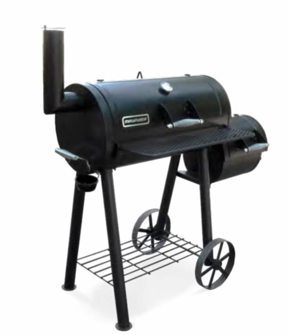 DELTA GRILL & SMOKER WITH CHIMNEY