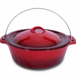 NO 12 ENAMEL FLAT POT