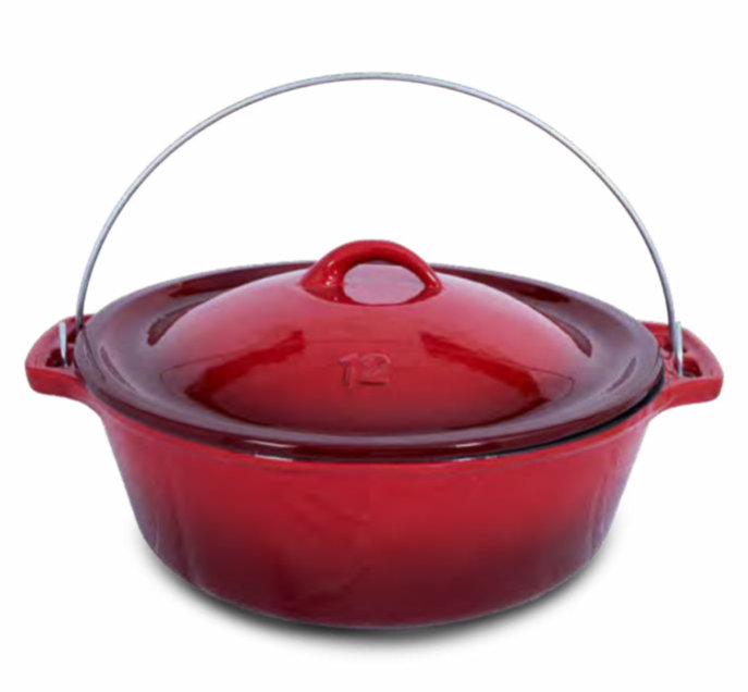 NO 12 ENAMEL FLAT POT